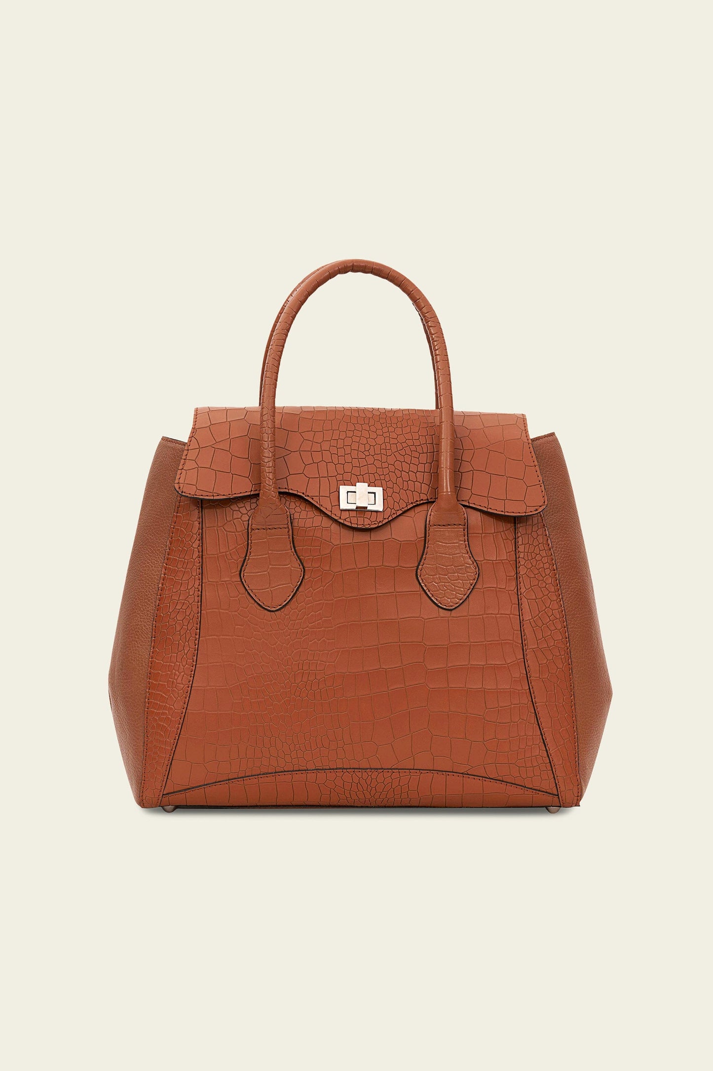 Satchel in Brown Croc