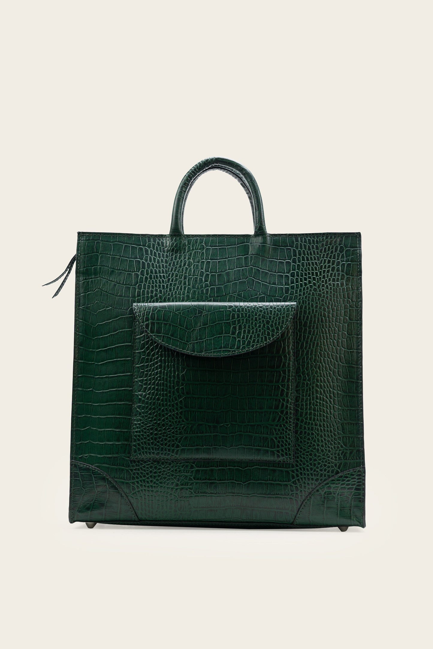 Box Tote Forest Green-Size 15