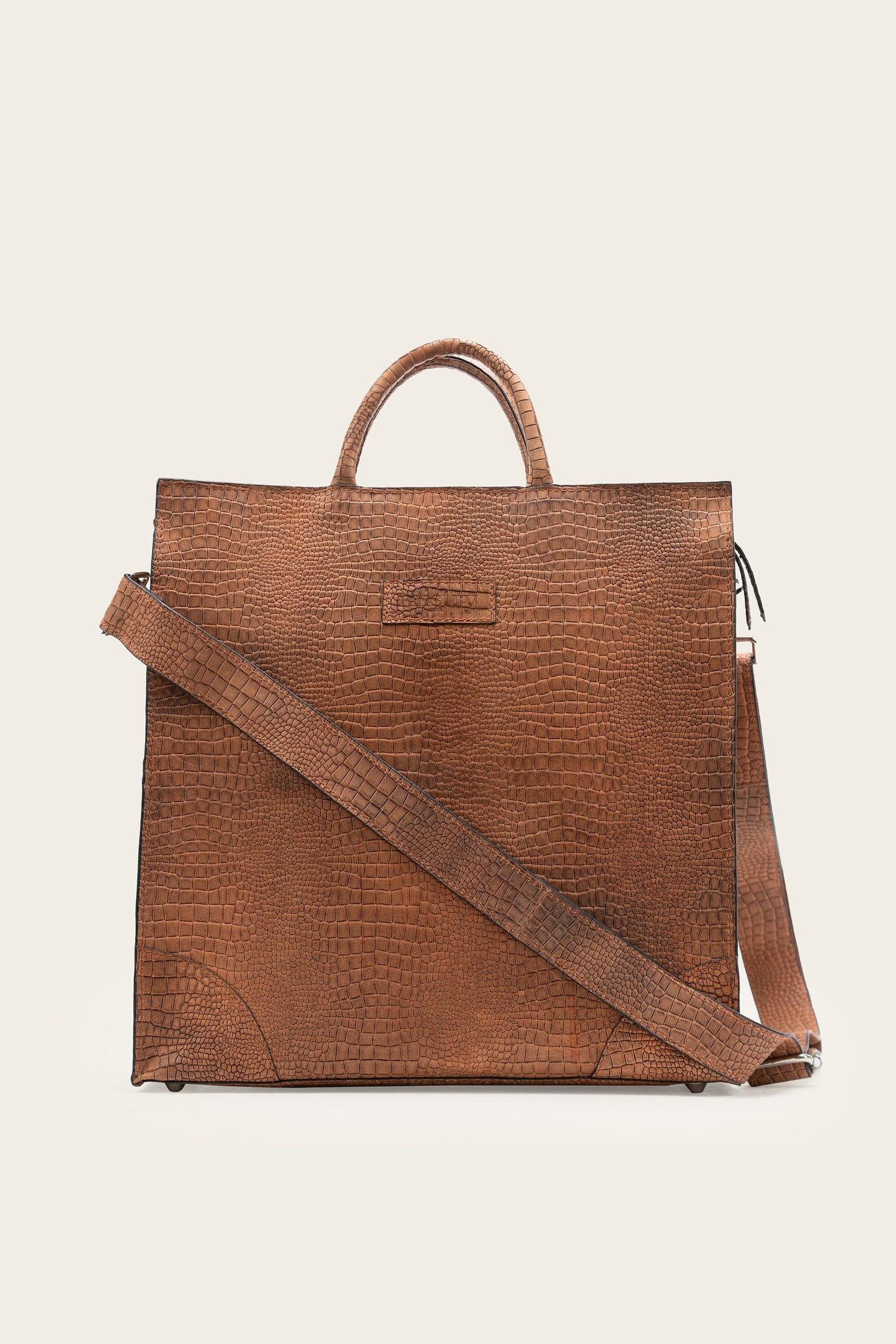 Box Tote Burnt Orange-Size 15