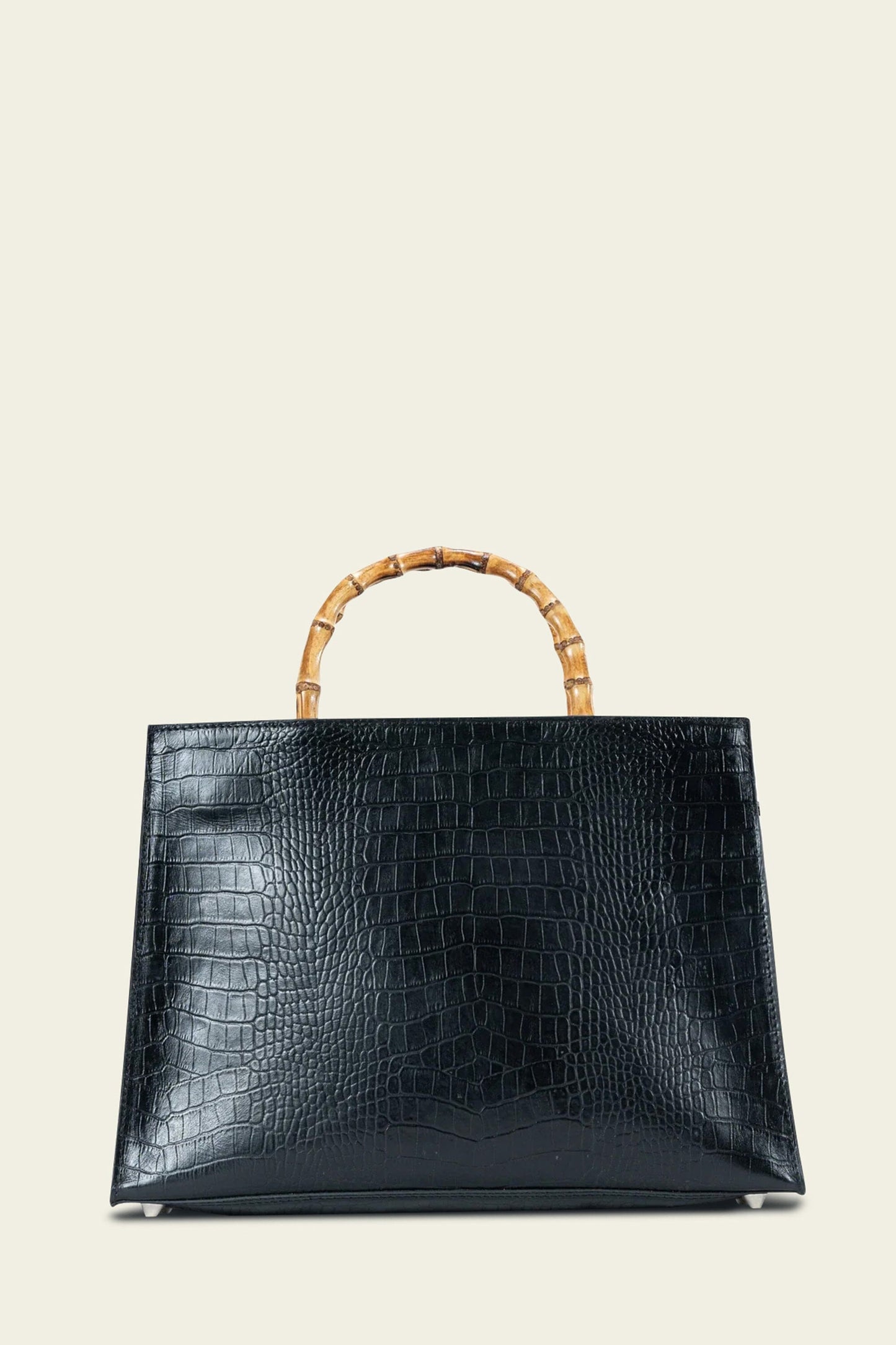 Bamboo Tote Black Croc