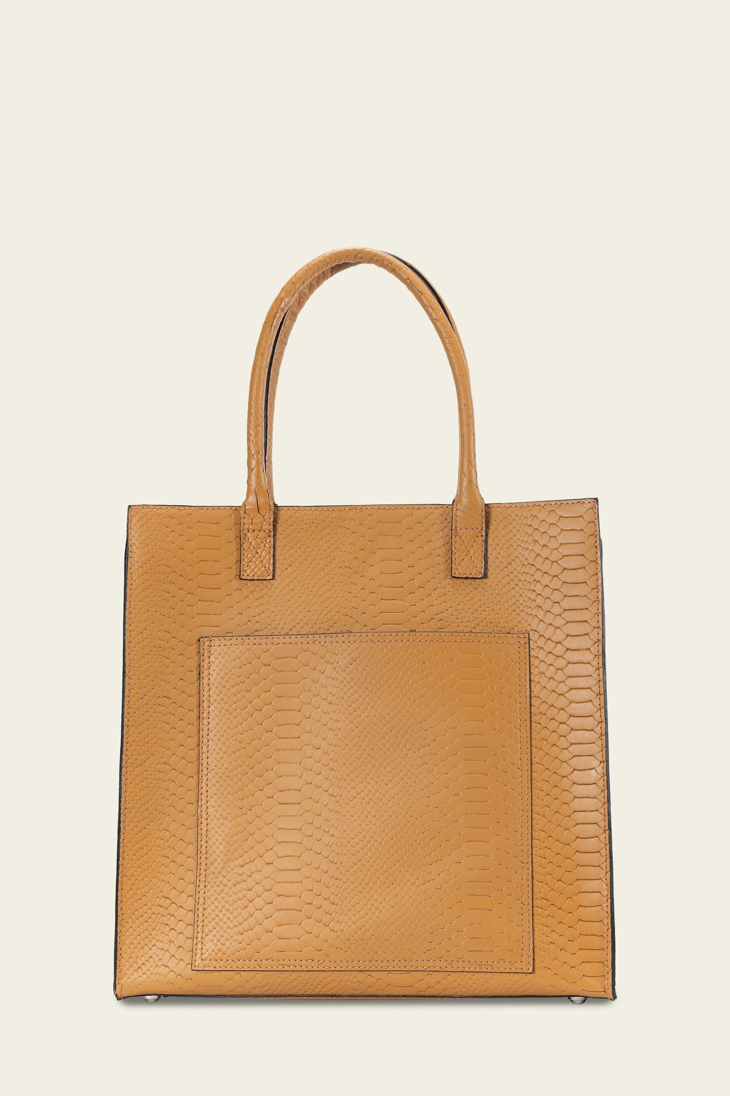 Box Tote Tan Croc